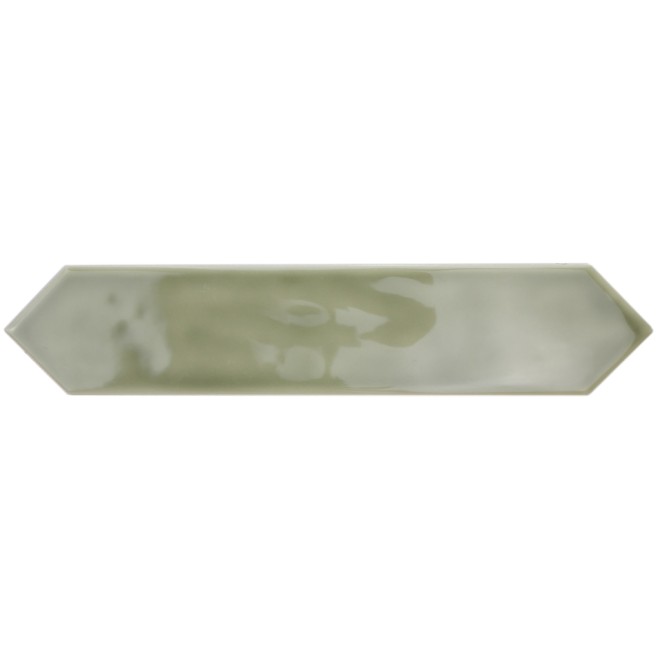 Rustic Wandtegel Spike 5x25cm Spike Glossy Olive Green